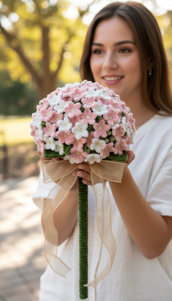Colorful pipe cleaner flowers bouquet arranged in a vase