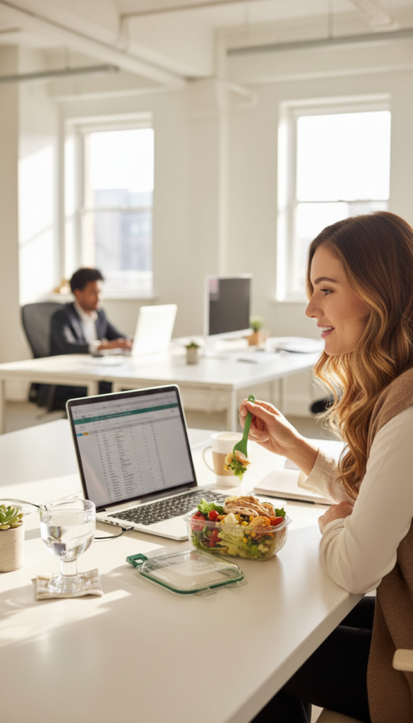 Salad pod mason jars with layered salad for healthy lunch meal prep
