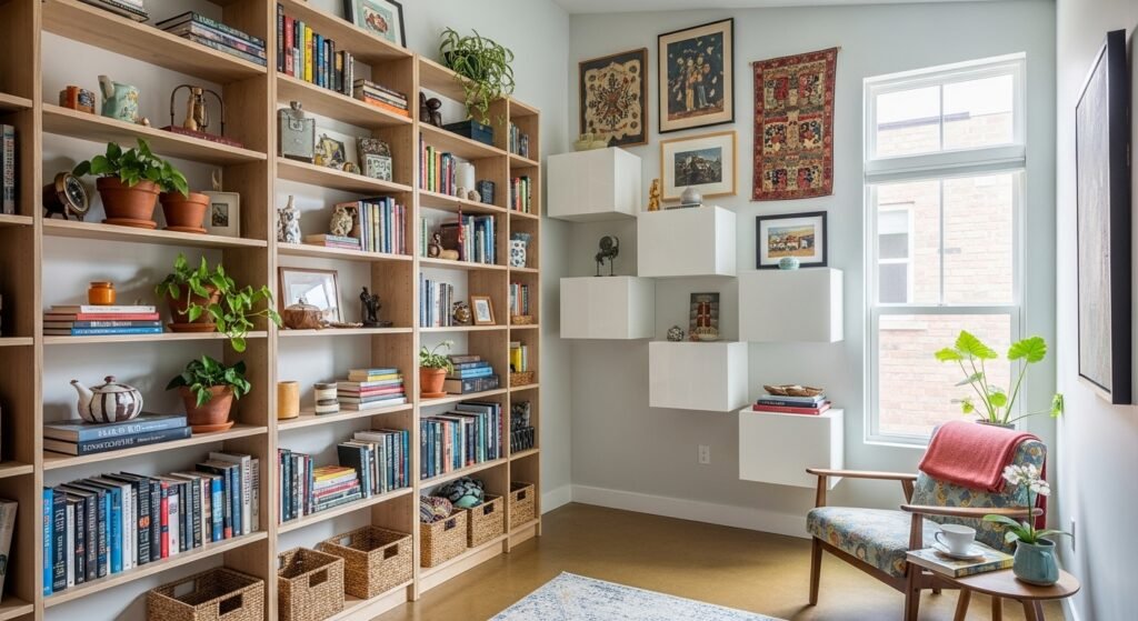 Learn how to maximize vertical space in any room with smart storage, wall shelves, tall furniture, and simple design tips to make small spaces look bigger and more organized.