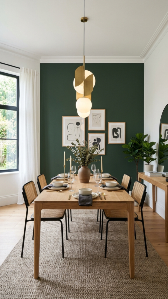 Accent wall and wallpaper modern home decor ideas