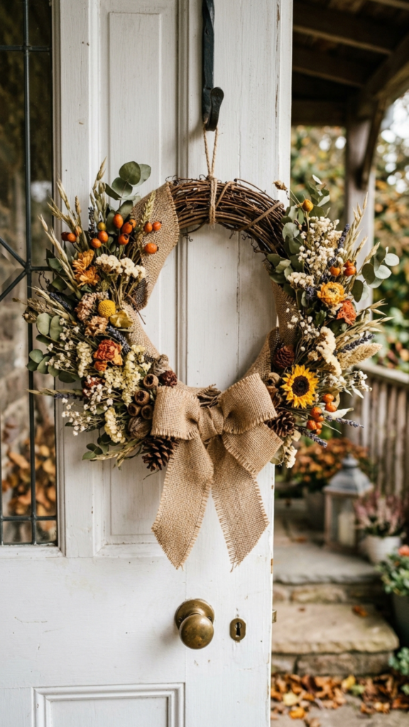 farmhouse outdoor decor wreath front door ideas