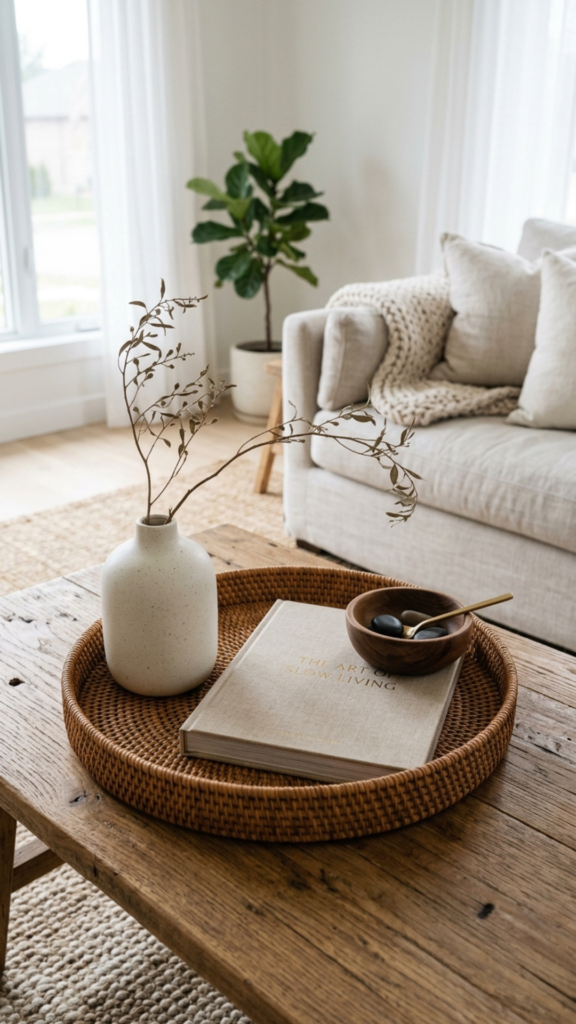 Natural textures and materials in modern home decor
