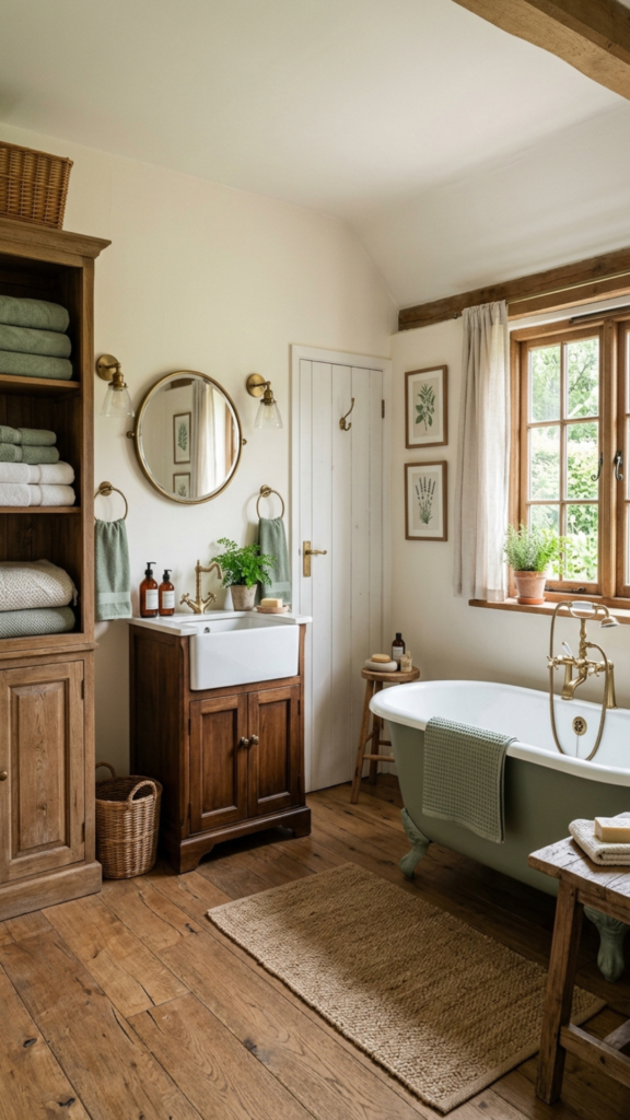 natural textiles farmhouse bathroom decor accessories
