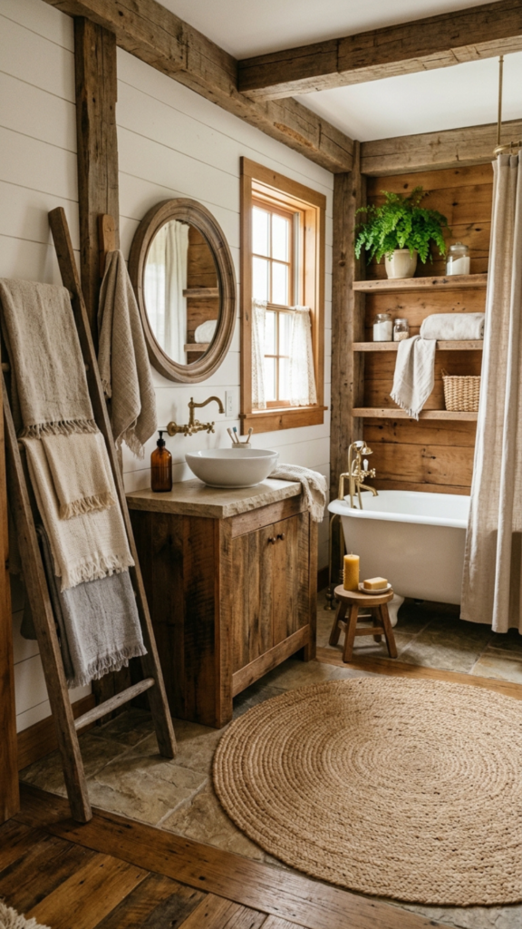 vintage farmhouse bathroom lighting ideas